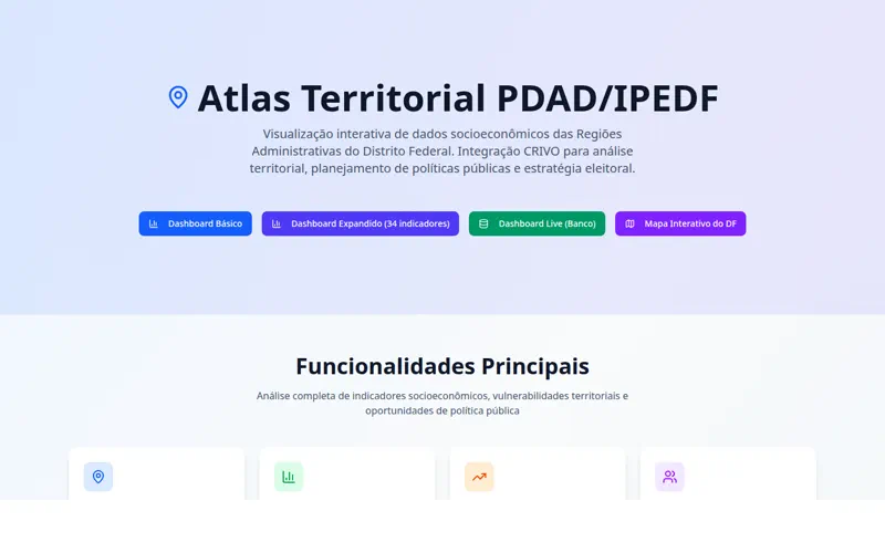 Interface do PDAD CRIVO